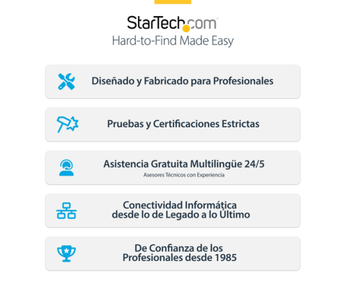 StarTech.com Cable de Red Ethernet CAT8 Blanco 5m - Snagless - sin Pestillo - 25G/40G - 2000MHz - PoE++ 100W - 26AWG - S/FTP - Alivios de Tensión - A