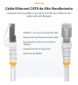 StarTech.com Cable de Red Ethernet CAT8 Blanco de 1m - Snagless - sin Pestillo - 25G/40G - 2000MHz - PoE++ 100W - 26AWG - S/FTP - Alivios de Tensión 