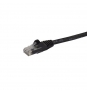 StarTech.com Cable de Red Ethernet Snagless Sin Enganches Cat 6 Cat6 Gigabit 0,5m - Negro - N6PATC50CMBK
