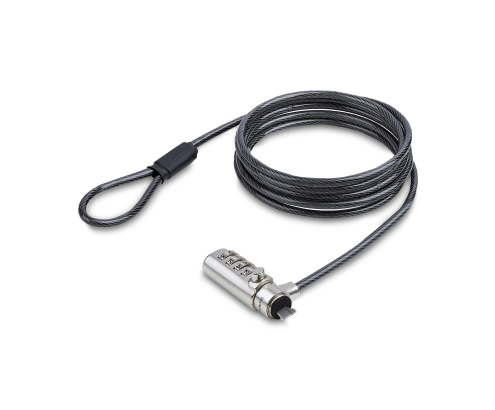 StarTech.com Cable de Seguridad Delgado de Portátil Compatible con K-Slot de 1,5m - Cable Antirrobo para Portátil con Candado de Combinación - Cabl