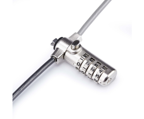 StarTech.com Cable de Seguridad Delgado de Portátil Compatible con K-Slot de 1,5m - Cable Antirrobo para Portátil con Candado de Combinación - Cabl