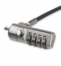 StarTech.com Cable de seguridad para portatil con bisagra giratoria con candado de combinacion de 4 digitos negro plata LTLOCK4D