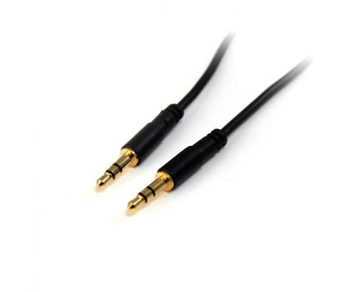 StarTech.com Cable Delgado de Audio Estéreo de 3,5mm - Macho a Macho - 3m Negro