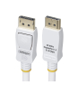 StarTech.com Cable DisplayPort 1.2 Certificado VESA Blanco de 1,8m - Cable DP 1.2 para Monitor - 4K 60Hz - 21,6Gbps - con Pestillo - Macho a Macho