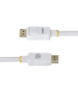 StarTech.com Cable DisplayPort 1.2 Certificado VESA Blanco de 1,8m - Cable DP 1.2 para Monitor - 4K 60Hz - 21,6Gbps - con Pestillo - Macho a Macho