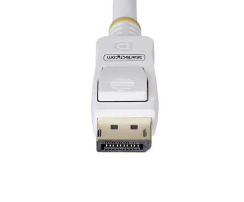StarTech.com Cable DisplayPort 1.2 Certificado VESA Blanco de 1,8m - Cable DP 1.2 para Monitor - 4K 60Hz - 21,6Gbps - con Pestillo - Macho a Macho