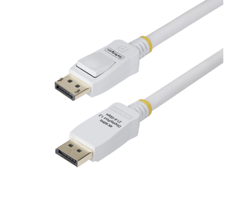 StarTech.com Cable DisplayPort 1.2 Certificado VESA Blanco de 1,8m - Cable DP 1.2 para Monitor - 4K 60Hz - 21,6Gbps - con Pestillo - Macho a Macho