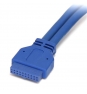 StarTech.com Cable Extensor 50cm 2 Puertos USB 3.0 para Montaje en Panel conexión a Placa Base - azul 