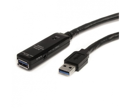 StarTech.com Cable Extensor Alargador USB 3.0 SuperSpeed Activo de 5m - USB A Macho a Hembra - Negro
