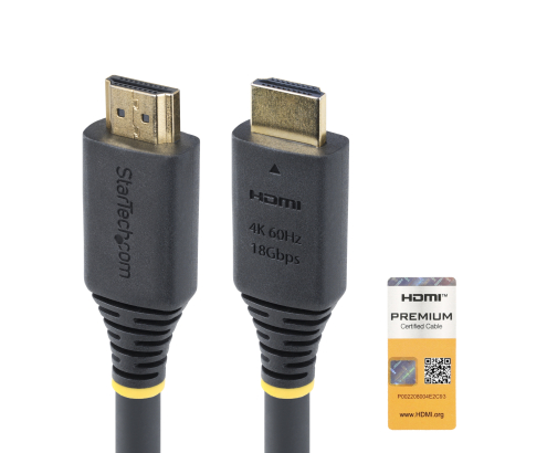 StarTech.com Cable HDMI Activo de Alta Velocidad de 15m - 4K 60Hz/1440p 144Hz - HDR10/HDCP 2.2/ARC - 18Gbps - Cable UHD - Cable HDMI 2.0 - Recubrimien