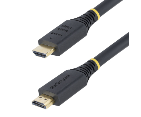 StarTech.com Cable HDMI Certificado Premium de Alta Velocidad de 5m - 4K 60Hz/1440p 144Hz - HDR10/HDCP 2.2/ARC - 18Gbps - UHD - Cable HDMI 2.0 - Recub