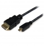 StarTech.com Cable HDMI de alta velocidad con Ethernet 2m - HDMI a Micro HDMI - Macho a Macho - Negro