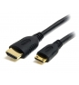 StarTech.com Cable HDMI de alta velocidad con Ethernet 2m - HDMI a Mini HDMI - Macho a Macho - Negro