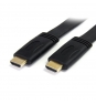StarTech.com Cable HDMI de alta velocidad con Ethernet Plano - Macho a Macho - Ultra HD 4k x 2k - 5m Negro