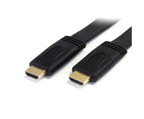 StarTech.com Cable HDMI de alta velocidad con Ethernet Plano - Macho a Macho - Ultra HD 4k x 2k - 5m Negro