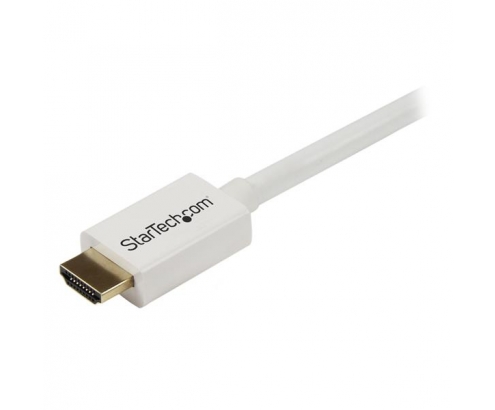StarTech.com Cable HDMI de alta velocidad de 3m - Macho a Macho - CL3 Instalación en Pared - Ultra HD 4k x 2k - Blanco