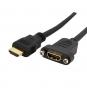 StarTech.com Cable HDMI para montaje en Panel - Hembra a Macho - 0.9m Negro
