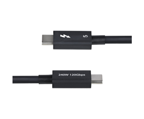 StarTech.com Cable Thunderbolt 5 de 80cm - Cable Thuderbolt Certificado - 80Gbps Hasta 120Gbps - Entrega de Alimentación PD de 240W - 8K 60Hz - Compa