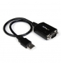 StarTech.com Cable USB 2.0 a Puerto Serie Serial RS232 DB9 con Retencion del Puerto de Asignación COM 0.3m negro ICUSB232PRO
