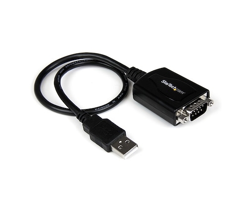 StarTech.com Cable USB 2.0 a Puerto Serie Serial RS232 DB9 con Retencion del Puerto de Asignación COM 0.3m negro ICUSB232PRO