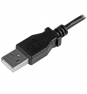 StarTech.com Cable USB 2.0 de 1m USB A macho a Micro USB B macho con conector acodado a la izquierda - Cable de Carga y Sincronización negro 