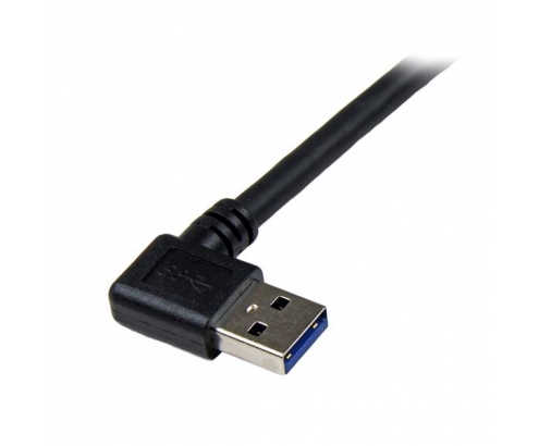 StarTech.com Cable usb 3.2 super speed micro usb-b macho a usb-a macho acodado en angulo a la derecha 1m negro USB3SAB1MRA