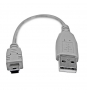 StarTech.com Cable USB de 15cm para Cámara - USB A Macho a Mini USB B Macho - Adaptador Gris