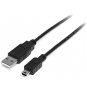 StarTech.com Cable USB de 1m para Cámara - USB A Macho a Mini USB B Macho - Adaptador Negro