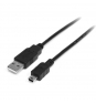 StarTech.com Cable USB de 2m para Cámara - USB A Macho a Mini USB B Macho - Adaptador Negro