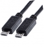 StarTech.com Cable USB OTG de 20cm - Cable Adaptador Micro USB a Micro USB - Macho a Macho - negro
