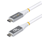 StarTech.com Cable USB4 1,5m - Cable USB-C Certificado USB-IF - 80Gbps - Cable USB Tipo C - PD de 240W - 8K120/4K240 - DP 2.1 - DP80 - Recubrimiento d