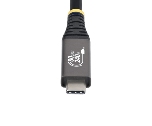 StarTech.com Cable USB4 1m - Cable USB-C Certificado USB-IF - 80Gbps - Cable USB Tipo C - PD de 240W - 8K120/4K240 - DP 2.1 - DP80 - Recubrimiento de 