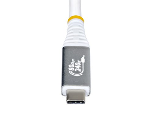 StarTech.com Cable USB4 1m - Cable USB-C Certificado USB-IF - 80Gbps - Cable USB Tipo C - PD de 240W - 8K120/4K240 - DP 2.1 - DP80 - Recubrimiento de