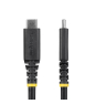 StarTech.com Cable USB4 2m - Cable USB-C Certificado USB-IF - 20Gbps - PD 240W EPR - 4K120 - DP 1.4 - Cable USB Tipo C - Recubrimiento de TPE - Negro