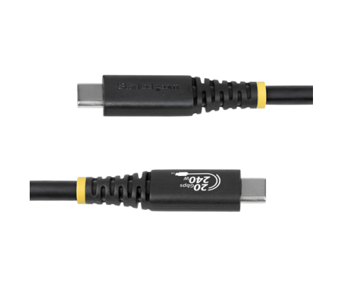 StarTech.com Cable USB4 2m - Cable USB-C Certificado USB-IF - 20Gbps - PD 240W EPR - 4K120 - DP 1.4 - Cable USB Tipo C - Recubrimiento de TPE - Negro