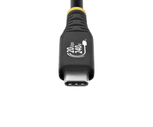 StarTech.com Cable USB4 2m - Cable USB-C Certificado USB-IF - 20Gbps - PD 240W EPR - 4K120 - DP 1.4 - Cable USB Tipo C - Recubrimiento de TPE - Negro
