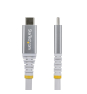StarTech.com Cable USB4 3m - Cable USB-C Certificado USB-IF - 20Gbps - PD 240W EPR - 4K120 - DP 1.4 - Cable USB Tipo C - Recubrimiento de TPE - Blanco