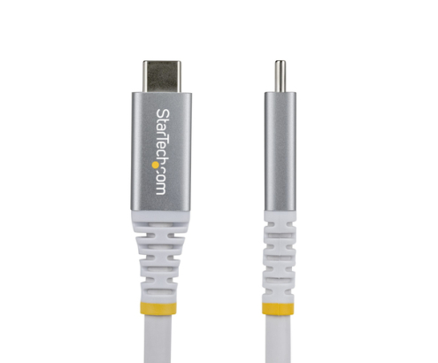 StarTech.com Cable USB4 3m - Cable USB-C Certificado USB-IF - 20Gbps - PD 240W EPR - 4K120 - DP 1.4 - Cable USB Tipo C - Recubrimiento de TPE - Blanco