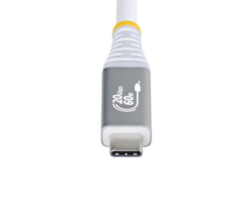 StarTech.com Cable USB4 3m - Cable USB-C Certificado USB-IF - 20Gbps - PD 240W EPR - 4K120 - DP 1.4 - Cable USB Tipo C - Recubrimiento de TPE - Blanco