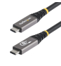 StarTech.com Cable USB4 3m - Cable USB-C Certificado USB-IF - 20Gbps - PD 240W EPR - 4K120 - DP 2.1 - Cable USB Tipo C - Recubrimiento de TPE - Negro