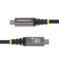 StarTech.com Cable USB4 3m - Cable USB-C Certificado USB-IF - 20Gbps - PD 240W EPR - 4K120 - DP 2.1 - Cable USB Tipo C - Recubrimiento de TPE - Negro