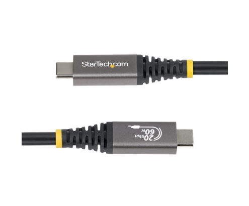 StarTech.com Cable USB4 3m - Cable USB-C Certificado USB-IF - 20Gbps - PD 240W EPR - 4K120 - DP 2.1 - Cable USB Tipo C - Recubrimiento de TPE - Negro