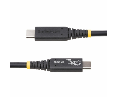 StarTech.com Cable USB4 de 1m - Cable USB Tipo C Certificado USB-IF - Cable USB-C de 40G - PD 3.1 EPR de 240W - 8K 60Hz - Compatible con Puertos Thund