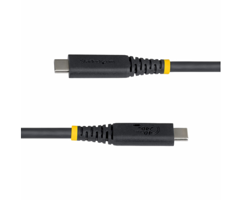 StarTech.com Cable USB4 de 1m USB-C - Cable USB Tipo C - Cable DP 2.1 - DP40 - Certificado USB-IF - Compatible con Thunderbolt 4 40Gbps - 8K60Hz/4K240