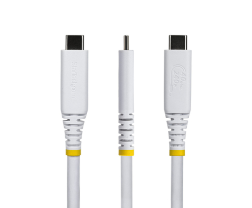 StarTech.com Cable USB4 de 1m USB-C - Cable USB Tipo C - Cable DP 2.1 - DP40 - Certificado USB-IF - Compatible con Thunderbolt 4 40Gbps - 8K60Hz/4K240