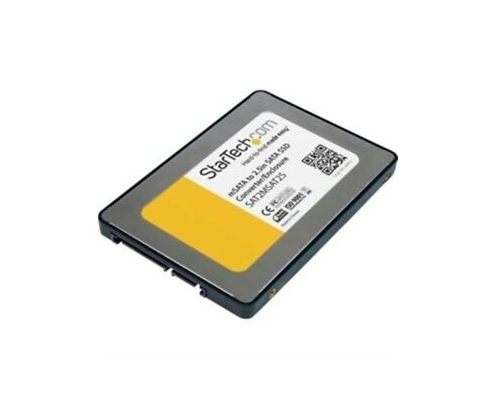 StarTech.com Caja Adaptadora SATA de 2,5 Pulgadas para Unidad de Estado Sólido SSD mSATA - Plata SAT2MSAT25