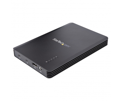 StarTech.com Caja Thunderbolt 3™ de 4 BahÍ­as NVMe M.2 para SSD, con 1 Puerto de VÍ­deo DisplayPort y 2 Thunderbolt 3, 40gbps, con Fuente de Pod