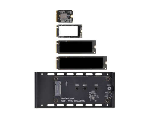 StarTech.com Caja USB4 NVMe M.2 - 40Gbps - Caja USB Tipo C para SSD - Caja Thunderbolt para SSD NVMe - Caja Externa para Unidad de Disco - B+M/M-Key