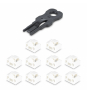 StarTech.com Candados Bloqueadores de Puerto RJ45 - Guardapolvos Reutilizables para Puertos RJ45 de Red Ethernet - Paquete de 10 con Llave de Bloqueo