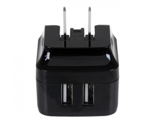 StarTech.com Cargador de Pared USB 2.0 de 2 Puertos para Tablets Smartphones - Cargador de Alta Potencia para Viajes negro
